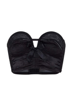 Load image into Gallery viewer, Bettie Page Longline Black Overwire Bra A - F