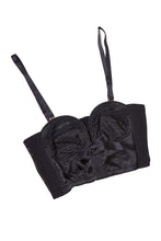 Load image into Gallery viewer, Bettie Page Longline Black Overwire Bra A - F