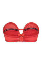 Load image into Gallery viewer, Bettie Page Red/Black Overwire Bra A - DD