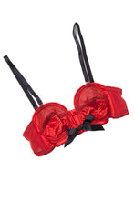 Load image into Gallery viewer, Bettie Page Red/Black Overwire Bra A - DD