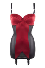 Load image into Gallery viewer, Bettie Page Black/Red Shaping Corselette