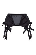 Load image into Gallery viewer, Bettie Page Black 4 Strap Suspender Belt