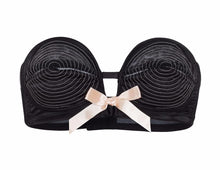 Load image into Gallery viewer, Bettie Page Black/Peach Overwire Bra