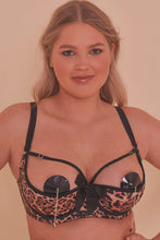 Load image into Gallery viewer, Felicity Hayward Orchard Leopard Open Cup Bra Curve