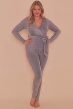 Load image into Gallery viewer, Felicity Hayward Farouz Silver Disco Jumpsuit Curve