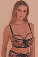Load image into Gallery viewer, Felicity Hayward Orchard Leopard Longline Bra FB