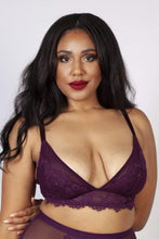 Load image into Gallery viewer, Gabi Fresh Bella Lace Soft Cup Bra Aubergine