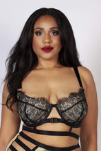 Load image into Gallery viewer, Gabi Fresh Devon Black/Lime Lace Strappy Bra B - H