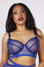 Load image into Gallery viewer, Gabi Fresh Harper Mesh Cut Out Bra Blue B - H