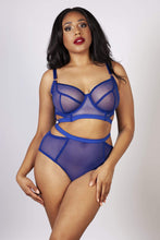 Load image into Gallery viewer, Gabi Fresh Harper Mesh Cut Out Bra Blue B - H