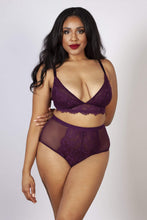 Load image into Gallery viewer, Gabi Fresh Bella Lace High Waist Brief Aubergine
