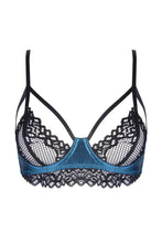 Load image into Gallery viewer, Peek & Beau Kay Teal and Black Lace Bra