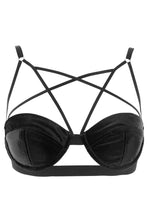 Load image into Gallery viewer, Peek & Beau Riley Black Velvet Bra
