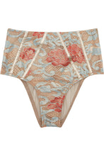 Load image into Gallery viewer, Peek & Beau Quinn Gold leatherette & lace HW brief