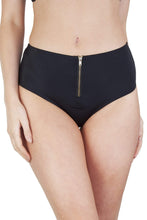 Load image into Gallery viewer, Peek & Beau Méret Black Zip Front High Waist Brief
