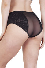 Load image into Gallery viewer, Peek & Beau Toyen Black Mesh & Lace HW Corset Brief