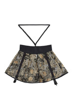 Load image into Gallery viewer, Peek & Beau Caia Gold Suspender Harness Skirt Sequin