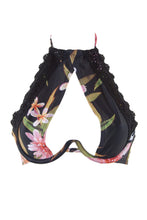 Load image into Gallery viewer, Peek & Beau Floral Print & Crochet High Neck Bikini