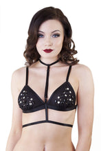 Load image into Gallery viewer, Peek & Beau - Betsy Black Studded Harness Bralette
