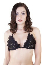 Load image into Gallery viewer, Peek & Beau Black and Bronze Stud Bikini Top