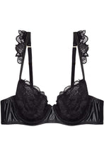 Load image into Gallery viewer, Peek & Beau Quinn Black leatherette Lace Bra A - E