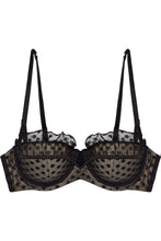 Load image into Gallery viewer, Cara Dot Mesh Ruffle Bra Curve
