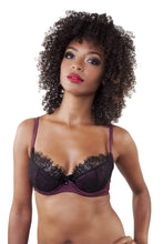 Load image into Gallery viewer, Karine Wine/Black Bra