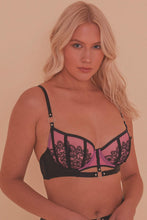 Load image into Gallery viewer, Emelda Lilac Ring detail Core satin and lace bra