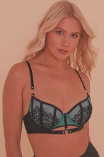 Load image into Gallery viewer, Emelda Ring Detail Satin & Lace Bra A - D Cups