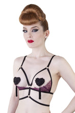 Load image into Gallery viewer, Venus Wine Lace Open Bra