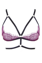 Load image into Gallery viewer, Venus Wine Lace Open Bra