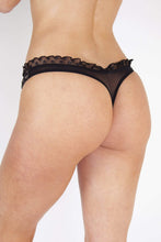 Load image into Gallery viewer, Cara Dot Mesh Ruffle Thong