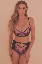Load image into Gallery viewer, Emelda Lilac Satin and lace ring detail HW pant