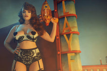 Load image into Gallery viewer, Hedy Mint High Waist Suspender Brief
