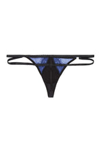 Load image into Gallery viewer, Indigo Lace Picot Thong