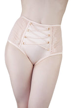Load image into Gallery viewer, Bernadette Peach Corset Front High Waist Brief