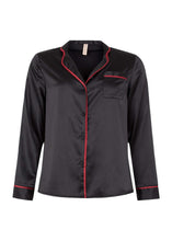 Load image into Gallery viewer, Black and Red Smoking Suit Pj Set