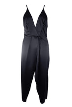 Load image into Gallery viewer, Reina Black Satin Chemise