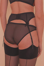 Load image into Gallery viewer, Josie Leopard Mesh Picot Suspender Belt Core