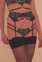 Load image into Gallery viewer, Sky Pearl Lace Harness Core Suspender Belt
