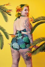 Load image into Gallery viewer, Collectif Green Palm Ruched triangle top