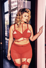 Load image into Gallery viewer, Juliet Red Harness Curve Bra