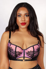 Load image into Gallery viewer, Emelda Lilac Ring detail Curve satin and lace bra