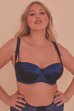 Load image into Gallery viewer, Tabitha Blue Embroidery Curve Bra