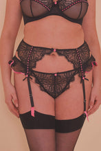 Load image into Gallery viewer, Monica Ribbon Slot Suspender Belt Curve