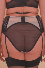 Load image into Gallery viewer, Sky Pearl Lace Harness Curve Suspender Belt