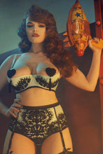 Load image into Gallery viewer, Hedy Mint Full Bust Lace Quarter Cup Bra DD - G