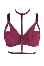Load image into Gallery viewer, Juliet Wine Harness Bra DD-G