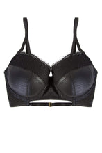 Load image into Gallery viewer, Aerona Lace and Leatherette Longline DD-F Bra