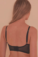 Load image into Gallery viewer, Aerona Lace and Leatherette Longline DD-F Bra